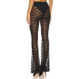 Tiny Floral Erotic Lace See-Through Trousers GDSF-D24PT002