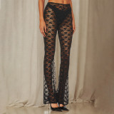 Tiny Floral Erotic Lace See-Through Trousers GDSF-D24PT002