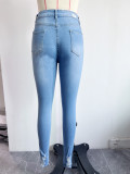 Casual Denim Slim Holes Jeans GXJF-Amy54-23010xt1688