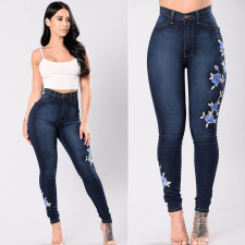 Embroidered Low Rise Pencil Jeans GXJF-Amy35-311ss14