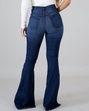Fashion Holes High Waist Flare Jeans GXJF-Amy32-8008xtt1688