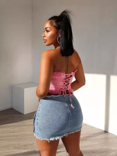 Fashion Slim Denim Short Skirt YMEF-51070