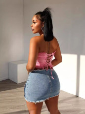 Fashion Slim Denim Short Skirt YMEF-51070