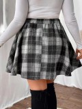 Fashion Checkered Half-body Skirt aQY-55778