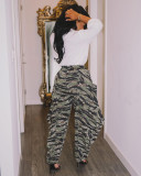 Casual Camouflage Print Wide Leg Pants YMT-6389