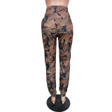 Camouflage Print Patchwork Pant BGN-127