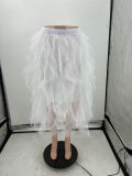 Irregular Mesh Bustier Skirt JRF-3756