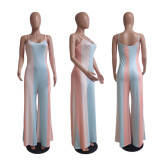 Multicolor Print Sim Sling Maxi Dress QYXZ-9912