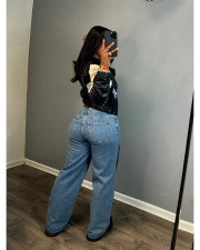 Fashion Loose Straight Jeans QXTF-8302