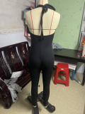 Sexy Backless Halter V-neck Sports Jumpsuit GYZY-8831
