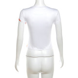 Fashion Print Sleeveless T Shirt XEF-41507