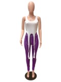 Solid Color Vest Yoga Sport 2 Piece Pants Set QZX-6287