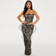 Sleeveless Backless Lace Sling Maxi Dress MUE-8052