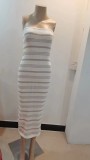 Sexy Knit Tube Tops Slim Maxi Dress GFQS-5514