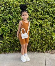 Kids Girl's Sleeveless Vest Two Piece Shorts Set GYAY-M8055 