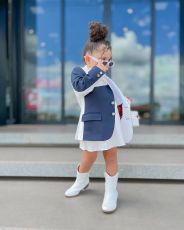 Kids Girl's Color Block Blazer Coat GYAY-M8072 