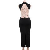 Sexy Backless Bow Maxi Dress FL-YY24070