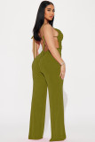 Low-cut Ruched Sexy Tie Jumpsuit ME-8495