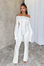 Hollow Out Backless Knits Slim Jumpsuit YS-2405