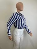 Casual Stripe Long Sleeve Shirt QODY-6027