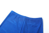 Casual Print Short Sleeve Tight 2 Piece Pants Set XEF-40638