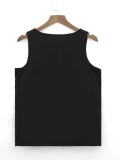 Plus Size V Neck Letter Print Vest XMF-348