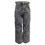 Fashion Wash Loose Straight Jeans WAF-77661
