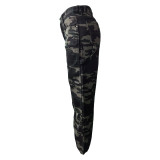 Camouflage Straight Leg Jeans WAF-77658
