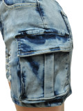 Fashion Washed Denim Holes Shorts CM-8722
