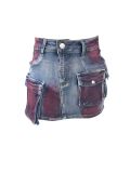 Fashion Stained Denim Mini Skirt MOF-8955
