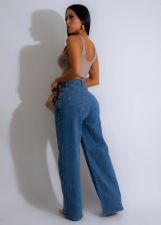 Casual Denim Loose Straight Jeans HSF-2798
