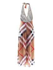 Sexy Halter Printed Maxi Dress SFY-2561