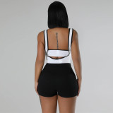  Sleeveless Tube Tops Strappy Romper Sexy Two-piece Set MUE-8062