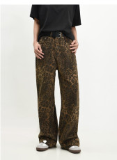 Leopard Print Loose Straight Jeans GYSM-W0740
