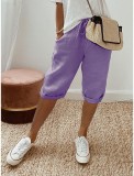Casual Solid Color Five-minute Pants GYSM-W0739