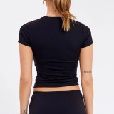 Solid Color Slim Short Sleeve T Shirt GYSM-W0541