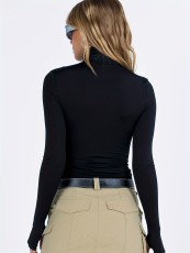Fashion High Neck Long Sleeve Pullover GYSM-LZY019