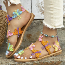 Flat Open Toe Colorful Breathable Sandals GYUX-222