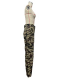 Camouflage Print Loose Straight Pant OD-8667