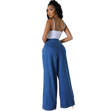 Fashion Loose Wide Leg Solid Color Jeans HSF-2780
