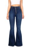 Denim High Waist Straight Jeans XCFF-9906