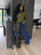 Fashion Camouflage Splicing Loose Pant XCFF-8689