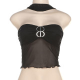 Sexy Halter See Through Vest GAXB-W046TP