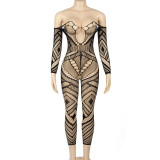 Sexy Seductive See-through Mesh Jumpsuit  GAXB-A072JP