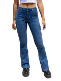 Fashion Multi-pockets Slim Jeans XCFF-3237