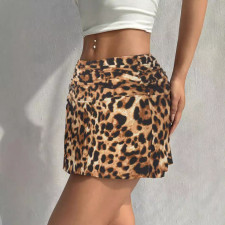 Leopard Print Sexy Nightclub Ultra Short Skirt GXYF-H0404