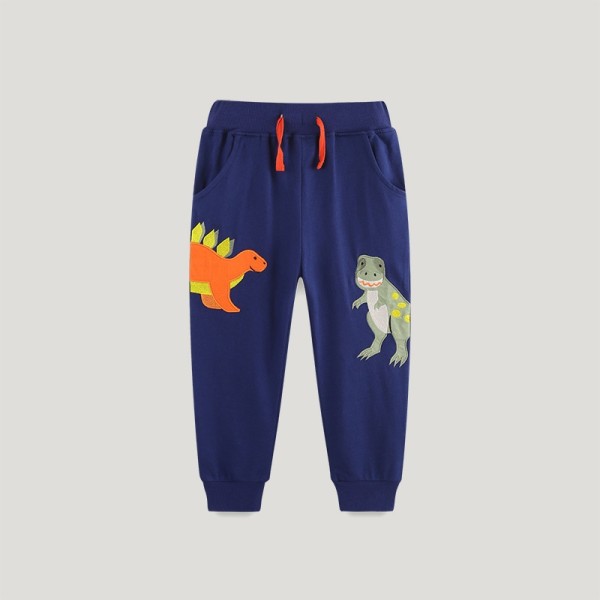 Kids Boys Dinosaur Embroidered Knit Pants GASD-3115