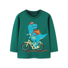 Kids Boys Cartoon Dinosaur Print Pullover Top GASD-5258