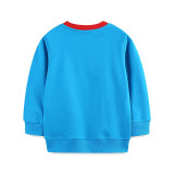 Kids Boy's Ribbed Patchwork Print Sweatshirt GASD-8225