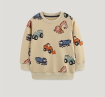 Kids Boy's Fashion Car Print Long Sleeve Sweatshirt GASD-8253